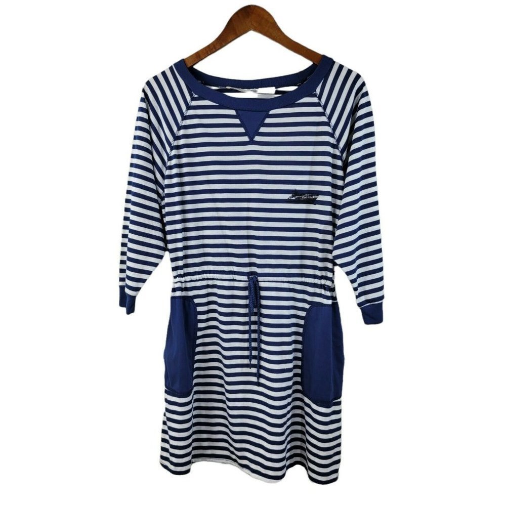 Vintage Oyster Bay Dress Size Small Medium Modest Comfort Cotton stretch Stripe